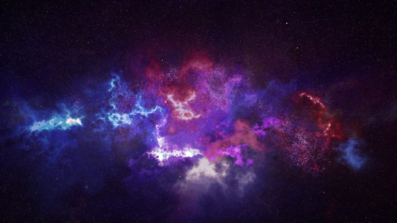 Cielo Púrpura y Azul Durante la Noche. Wallpaper in 1366x768 Resolution