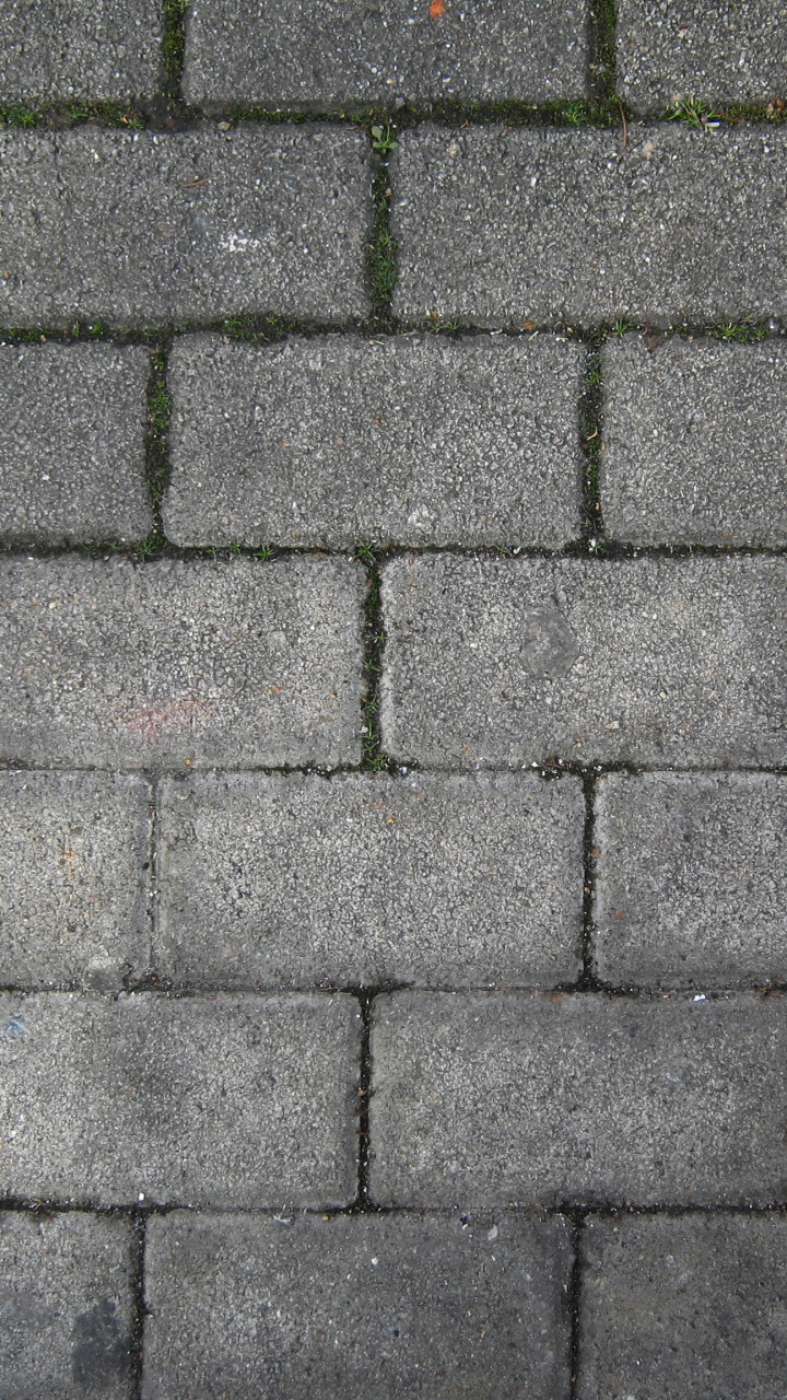 Grauer Und Brauner Ziegelsteinpflaster. Wallpaper in 720x1280 Resolution