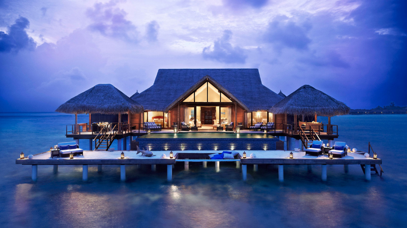 Taj Exotica Resort 马尔代夫, 度假, 度假村, 酒店, 热带地区 壁纸 1366x768 允许