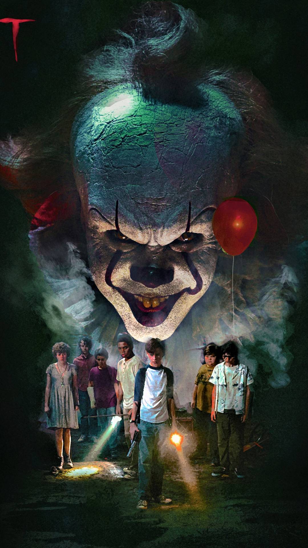 Wallpaper Pennywise and The Losers Club, The Losers Club, Drawing, Head,  Trousers, Background - Download Free Image