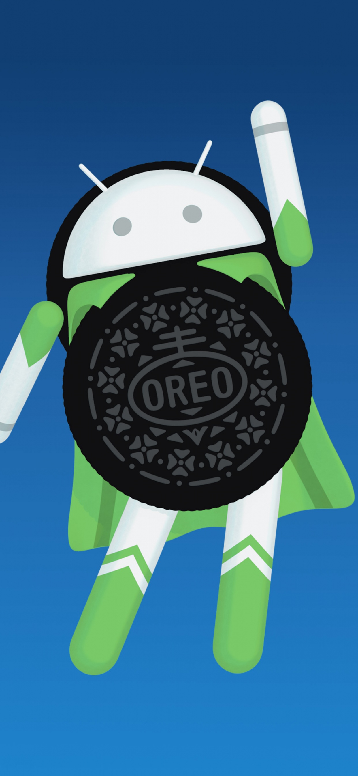 Illustration de Robot Vert et Blanc. Wallpaper in 1242x2688 Resolution