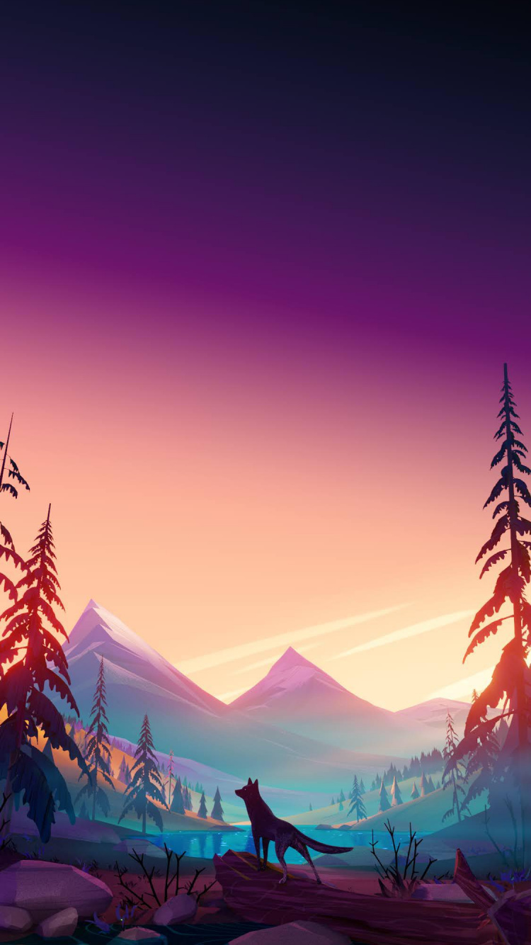 Dribbble, Landschaftsgestaltung, Design, Kunst, Illustration. Wallpaper in 750x1334 Resolution
