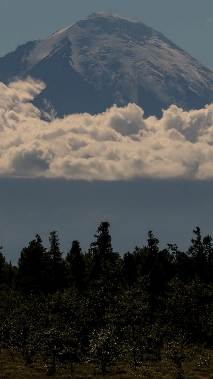 Green Trees Near Mountain Under White Clouds During Daytime. Wallpaper in 720x1280 Resolution