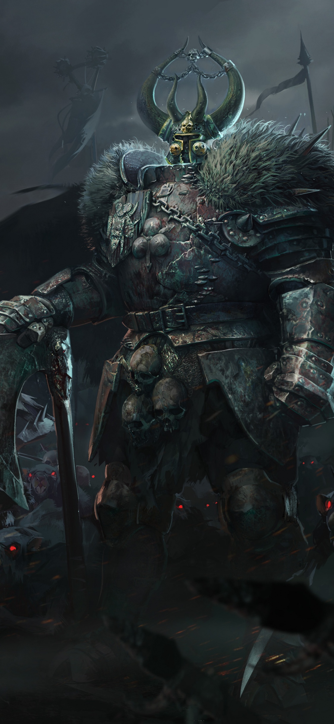 Warhammer, Pc-Spiel, Digital Compositing, Adventure, Strategie-video-Spiel. Wallpaper in 1125x2436 Resolution