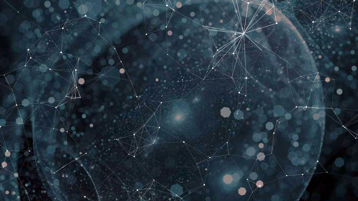 Water Droplets on Spider Web. Wallpaper in 1366x768 Resolution