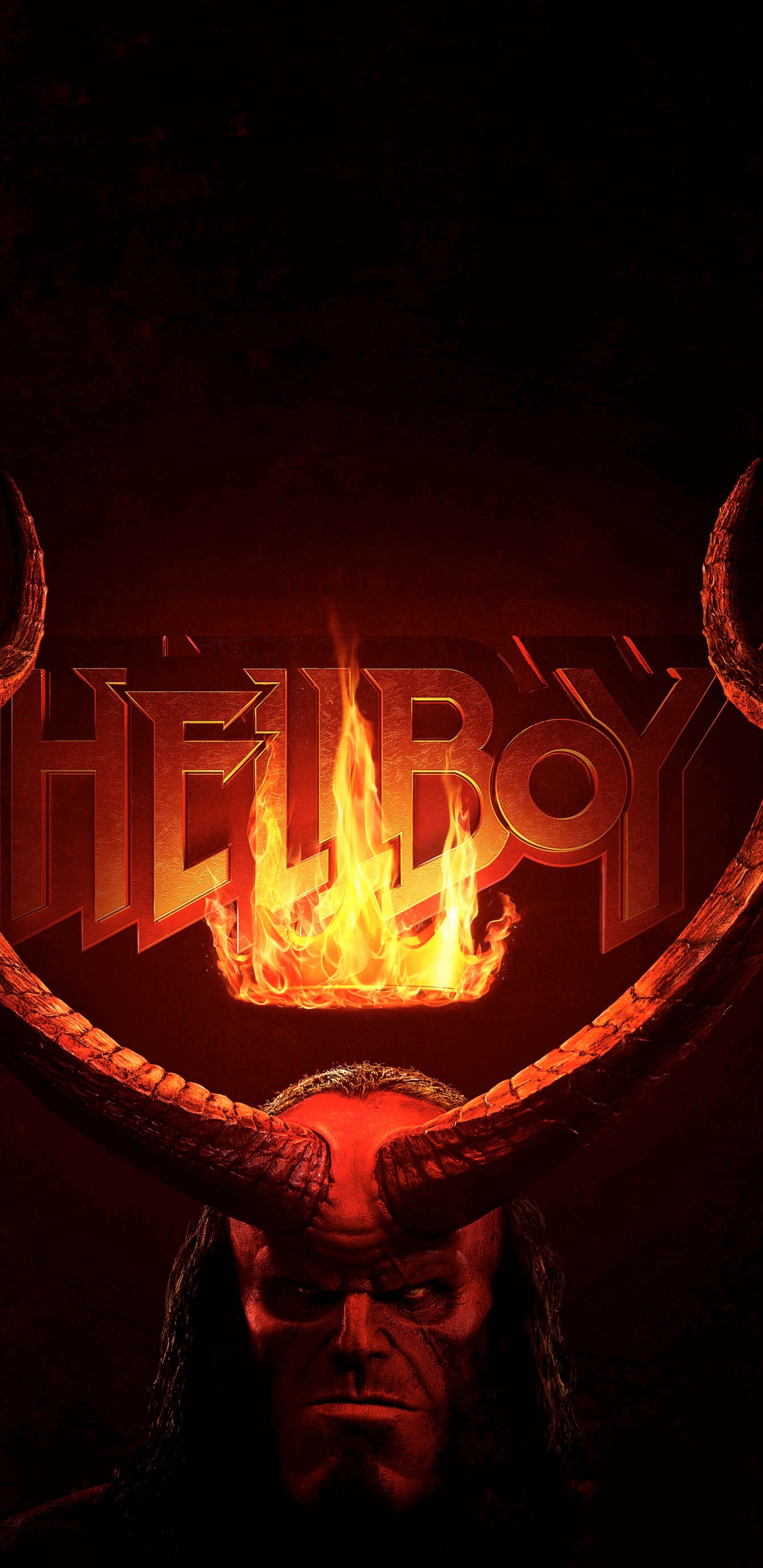 Cartel de Hellboy 2019, David Harbour, Hellboy, Nimue la Reina de Sangre, Cartel. Wallpaper in 1440x2960 Resolution