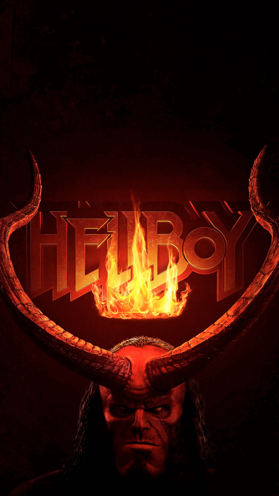 Hellboy-Poster 2019, David Harbour, Hellboy, Nimue Die Blutkönigin, Poster. Wallpaper in 1080x1920 Resolution