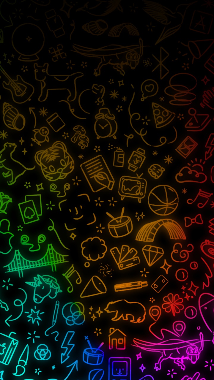 Manzana, Apple, Ios, Patrón, Arte. Wallpaper in 720x1280 Resolution