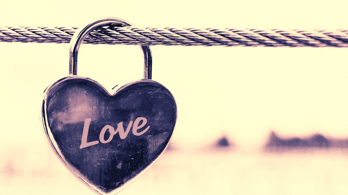 Coraz, Romanticismo, Amor, Candado, Colgante. Wallpaper in 1366x768 Resolution