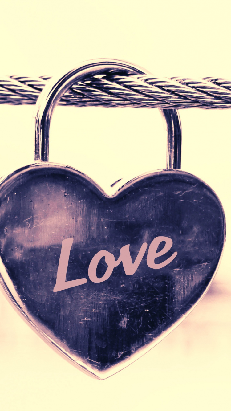 Cœur, Amour, Cadenas, Pendentif, Médaillon. Wallpaper in 750x1334 Resolution