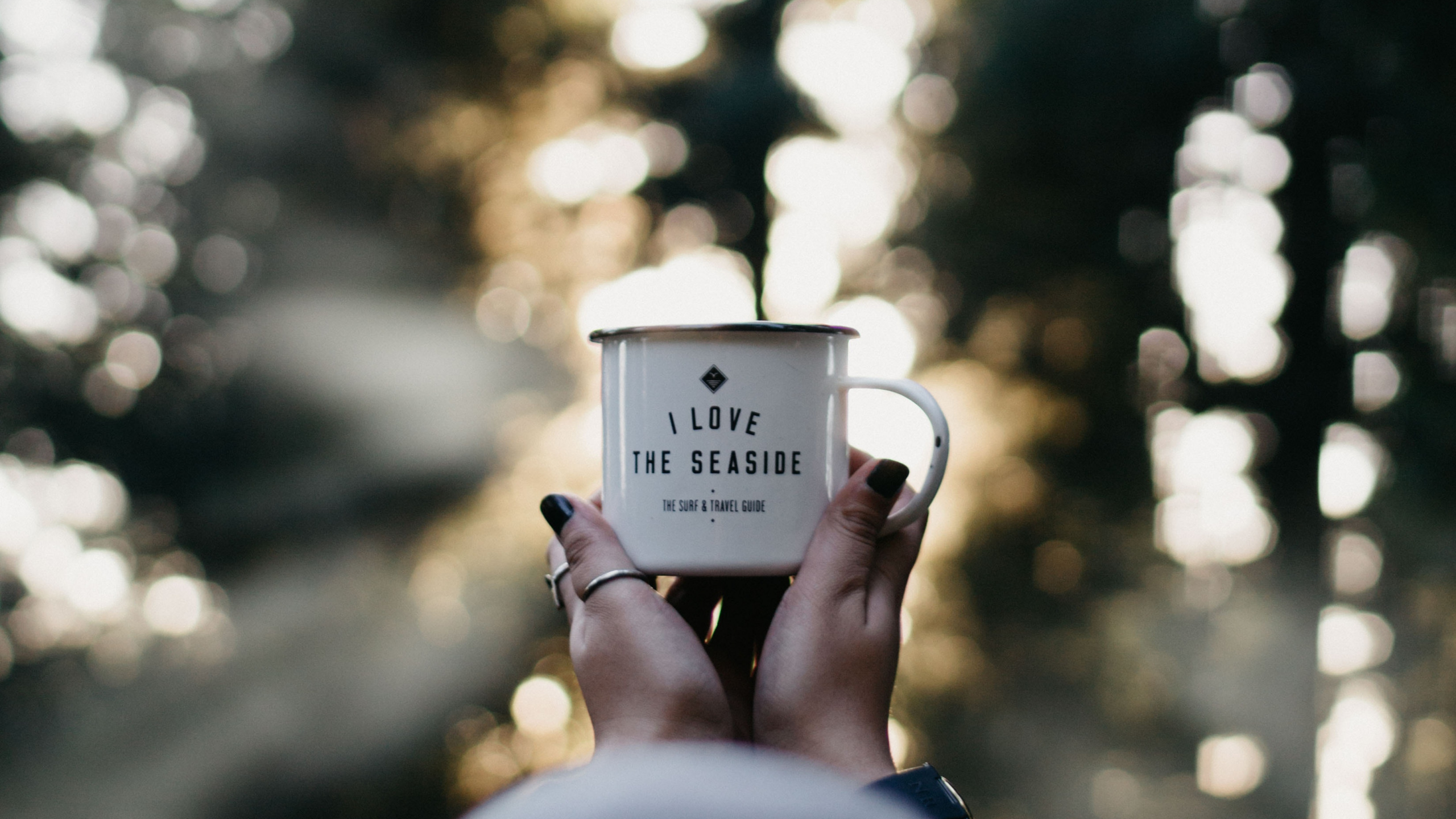 Person Holding White Ceramic Mug. Wallpaper in 2560x1440 Resolution