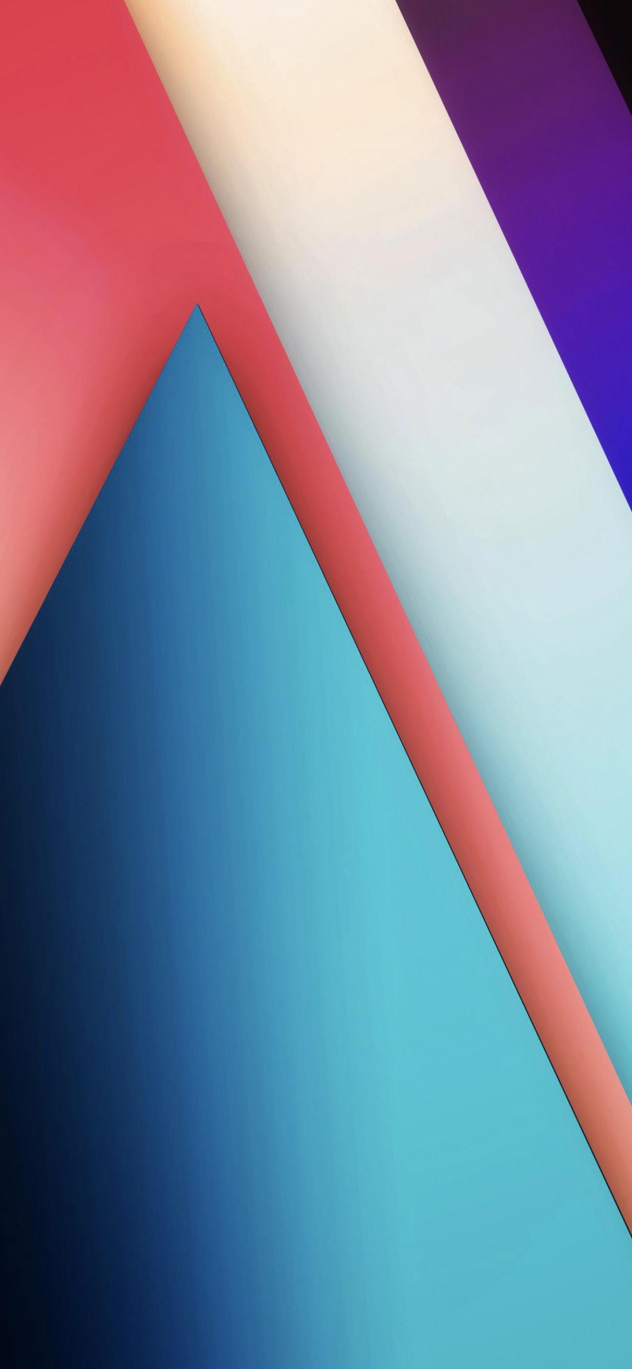 Lumière, Azure, Triangle, Orange, Pink. Wallpaper in 1242x2688 Resolution