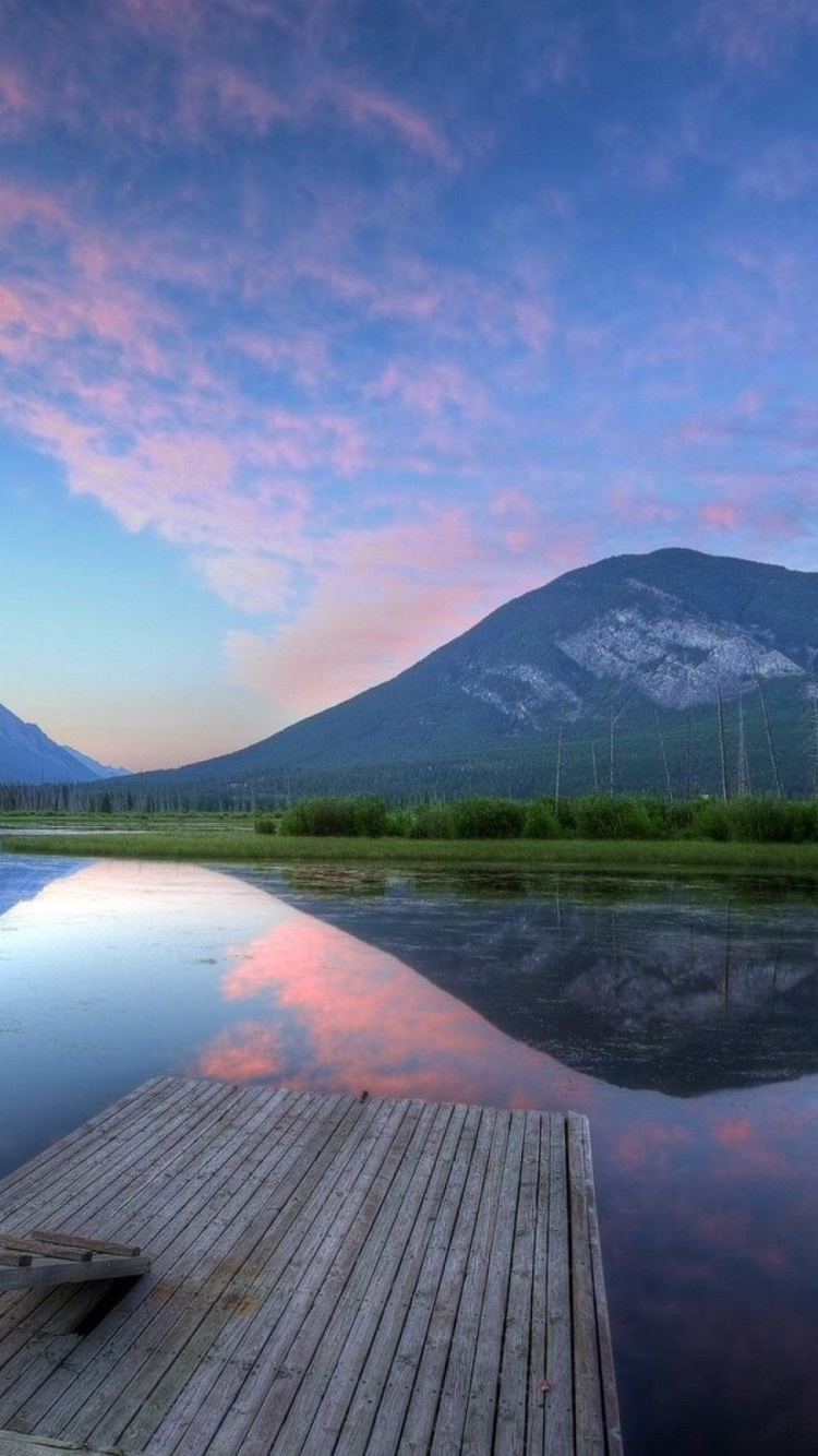 Brown Wooden Dock on Lake During Daytime. Wallpaper in 750x1334 Resolution