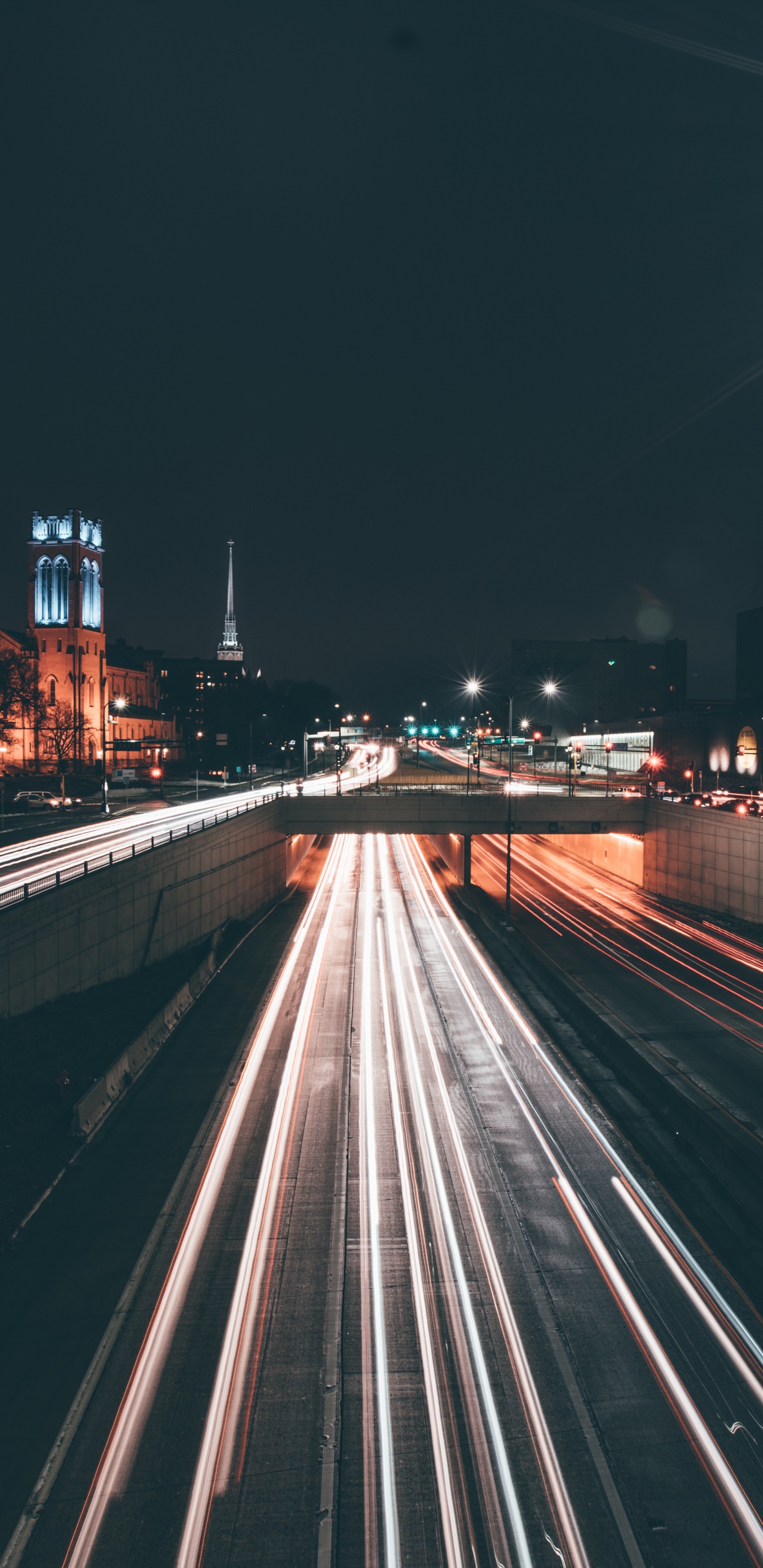 Time Lapse Photography of Cars on Road During Night Time. Wallpaper in 1440x2960 Resolution