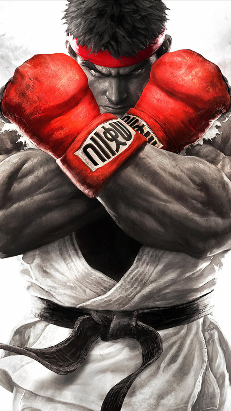 Street Fighter v, Ryu, Illustration, Street Fighter Iv, Muscle. Wallpaper in 750x1334 Resolution