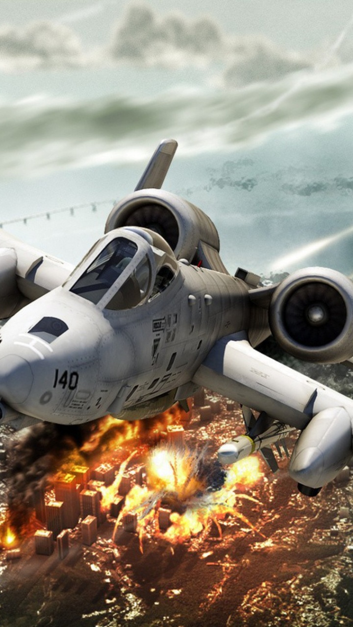 White and Black Plane on Fire. Wallpaper in 720x1280 Resolution