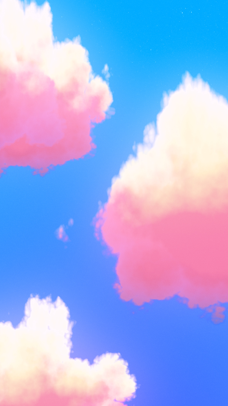 日落, IOS 14, 气氛, Azure, 粉红色 壁纸 750x1334 允许