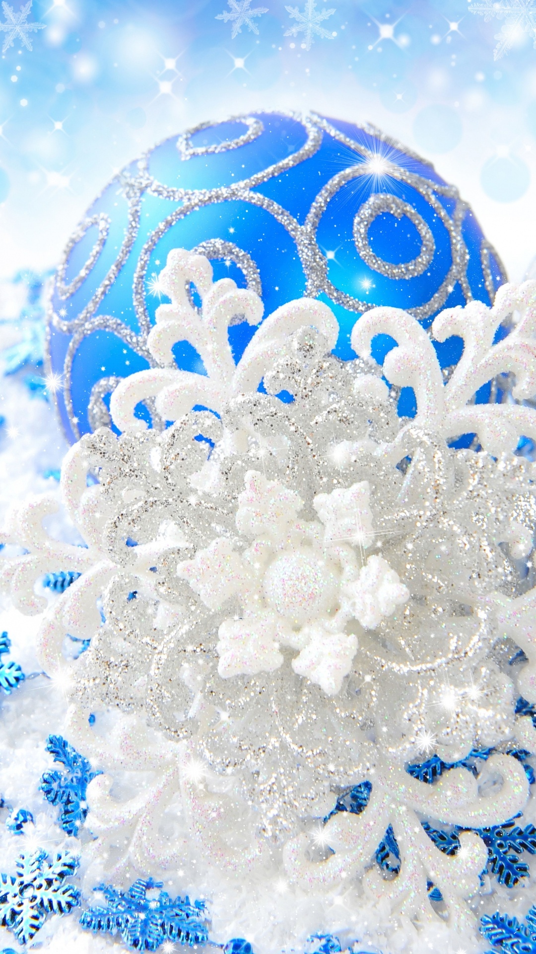 Snowflake, Christmas Day, Ice, Day, Daytime. Wallpaper in 1080x1920 Resolution