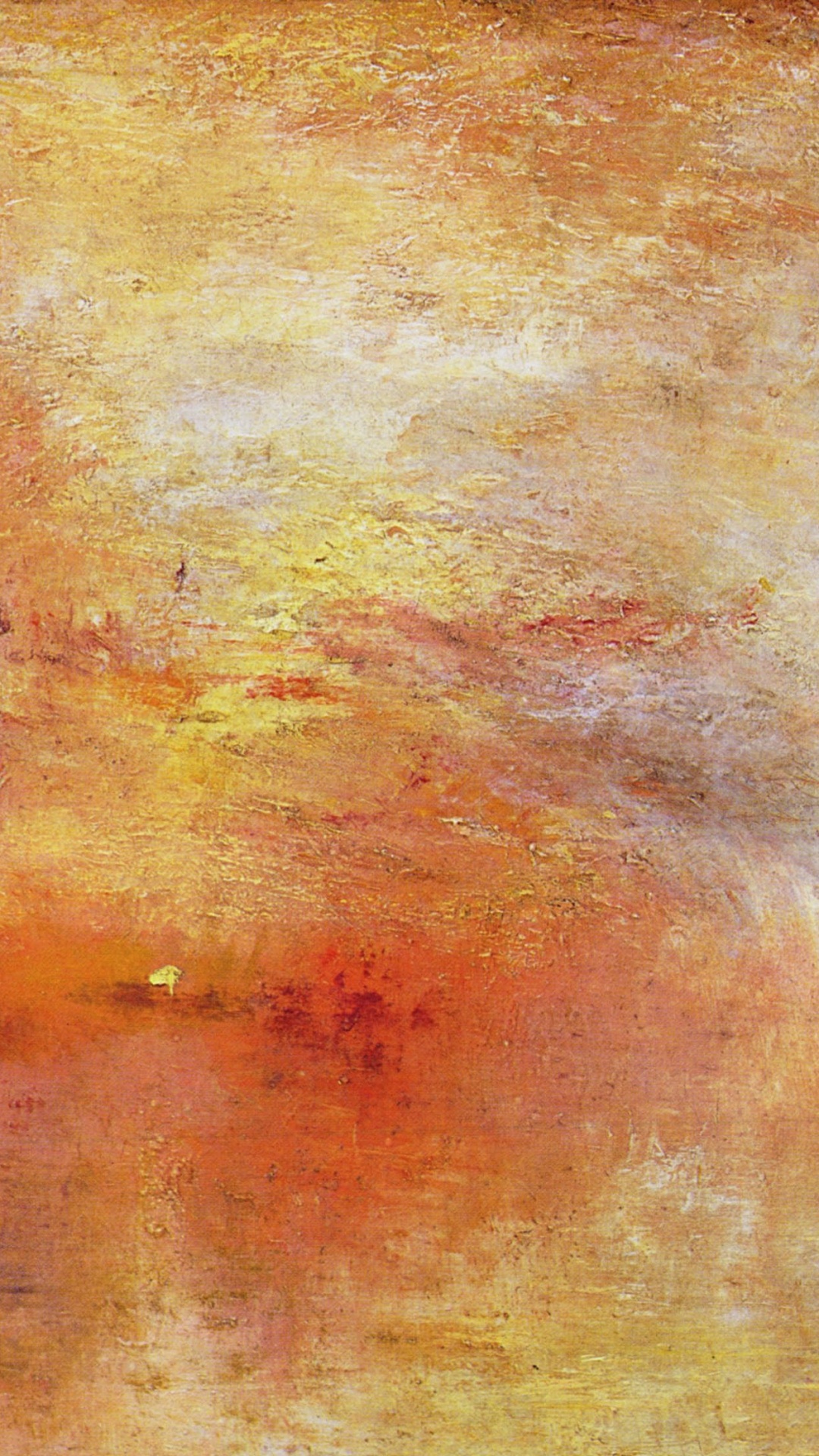 Peinture Abstraite Orange et Jaune. Wallpaper in 1080x1920 Resolution