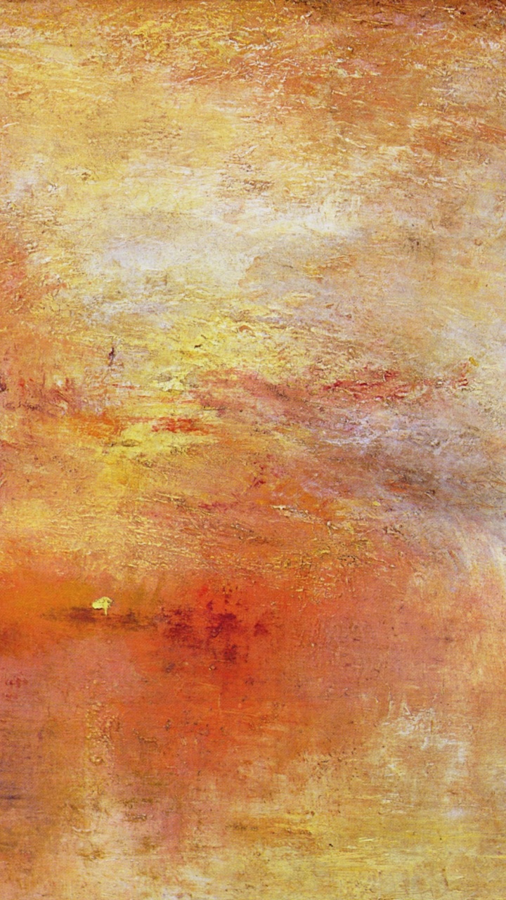 Peinture Abstraite Orange et Jaune. Wallpaper in 720x1280 Resolution