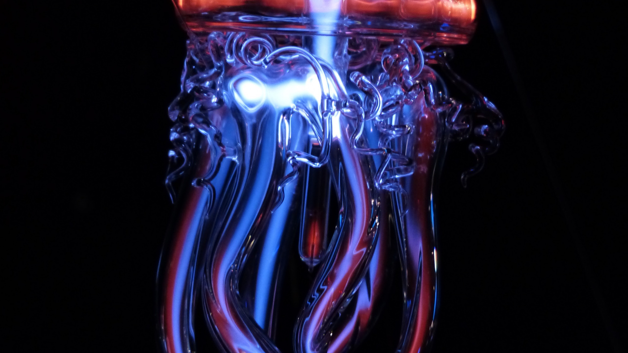 Blue and White Smoke Illustration. Wallpaper in 1280x720 Resolution