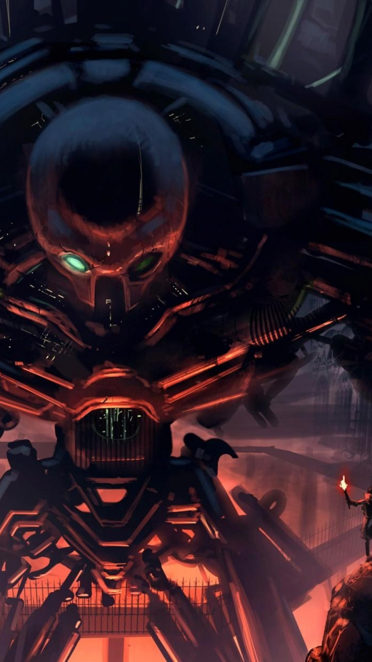 Black and Gray Space Ship. Wallpaper in 750x1334 Resolution