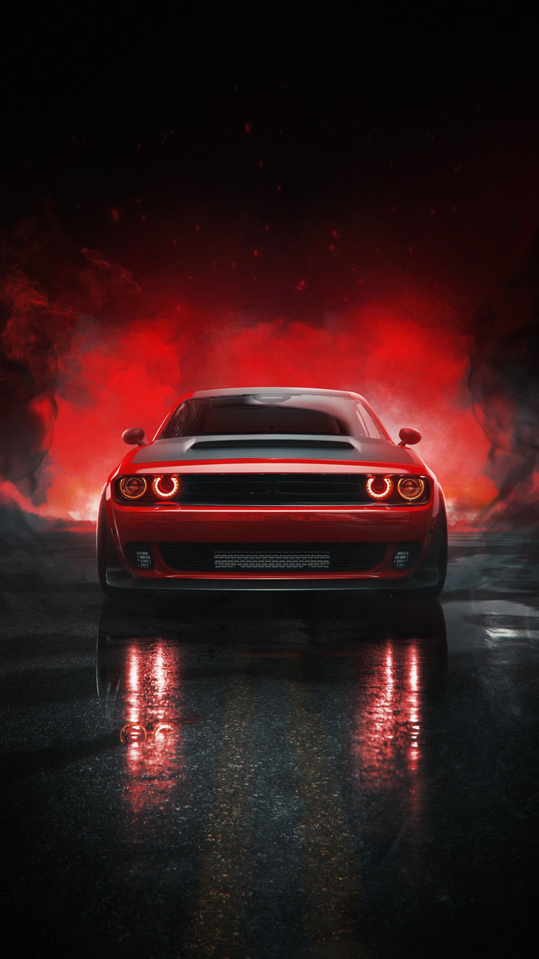 Dodge, Coche, Dodge Challenger 2021, Deportivo, Dodge Charger SRT Hellcat. Wallpaper in 1080x1920 Resolution