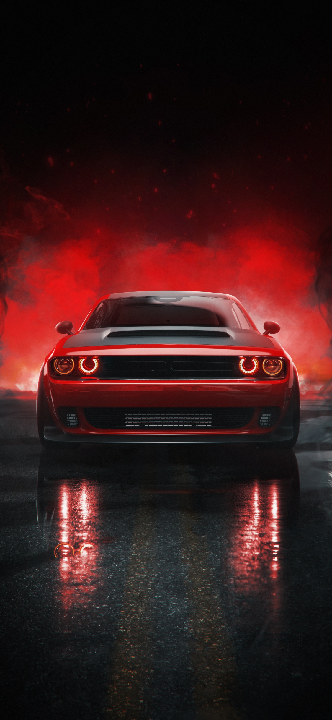 Dodge, Coche, Dodge Challenger 2021, Deportivo, Dodge Charger SRT Hellcat. Wallpaper in 1125x2436 Resolution