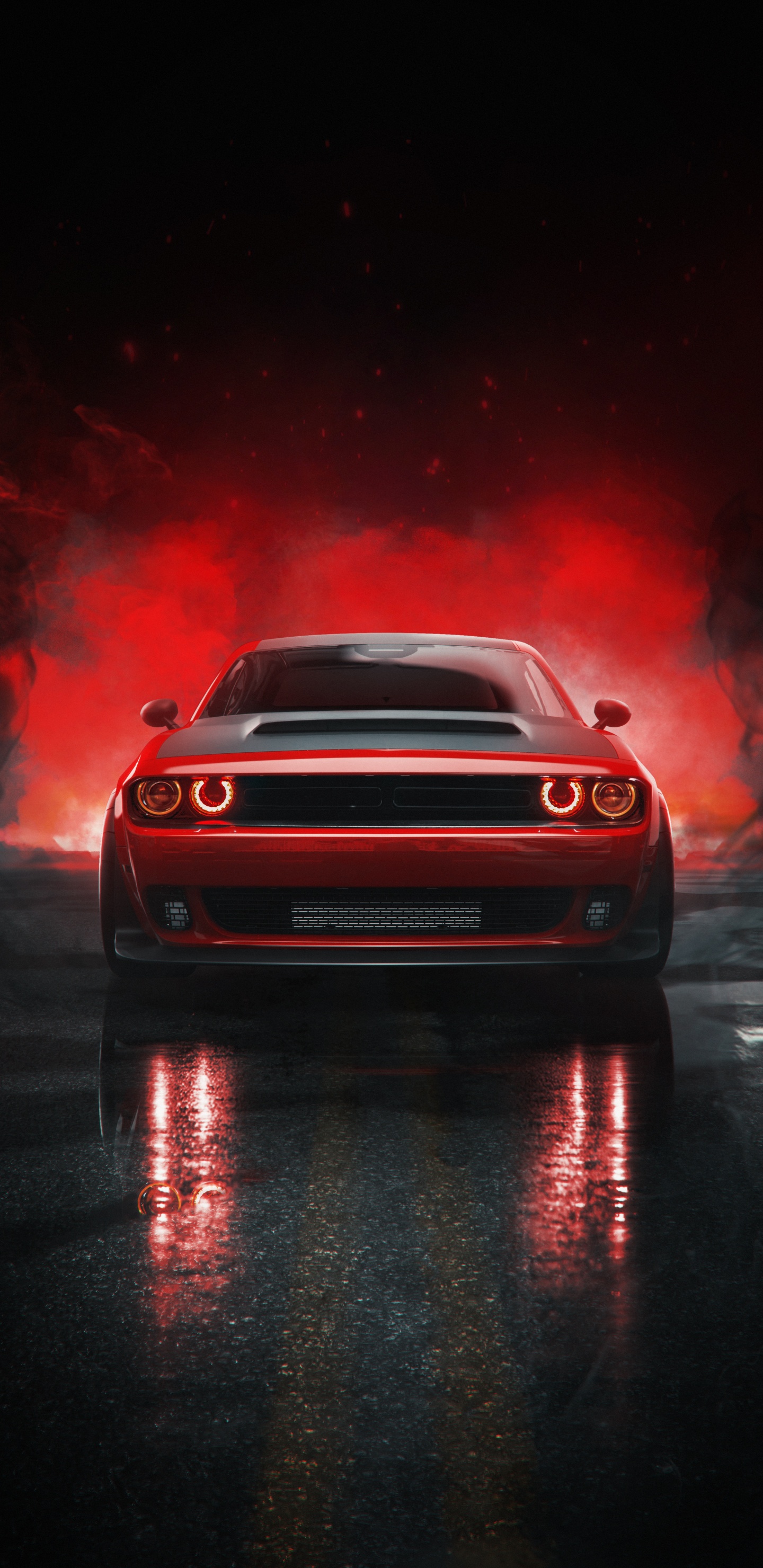 Dodge, Coche, Dodge Challenger 2021, Deportivo, Dodge Charger SRT Hellcat. Wallpaper in 1440x2960 Resolution