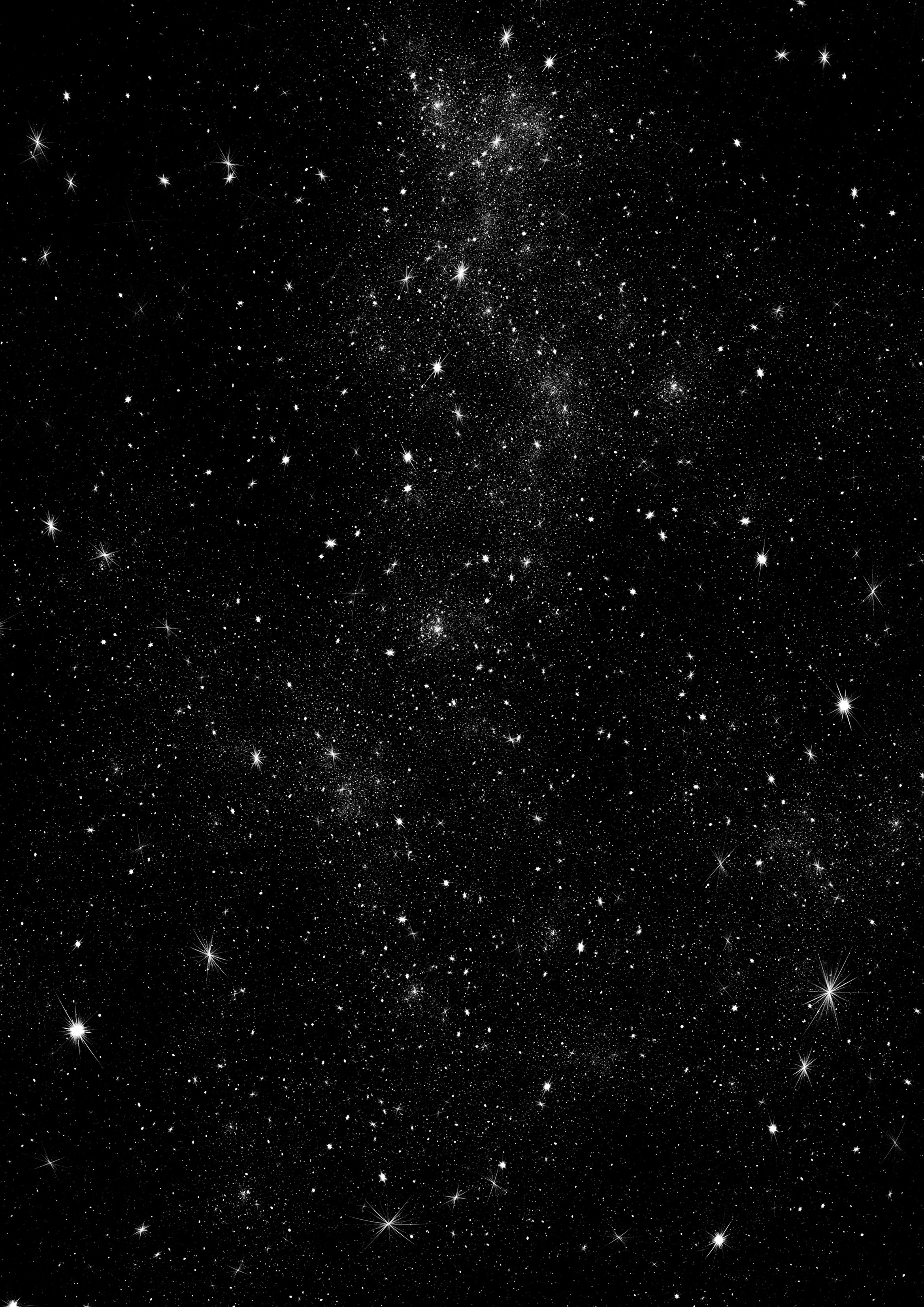 Wallpaper Black and White Stars in The Sky, Background - Download Free Image