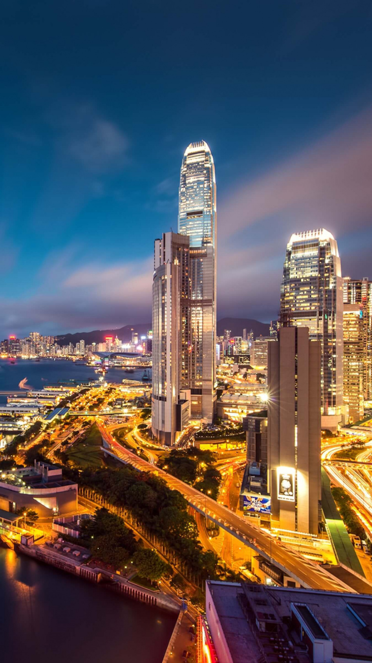 香港, 城市景观, 城市, 大都会, 天际线 壁纸 750x1334 允许