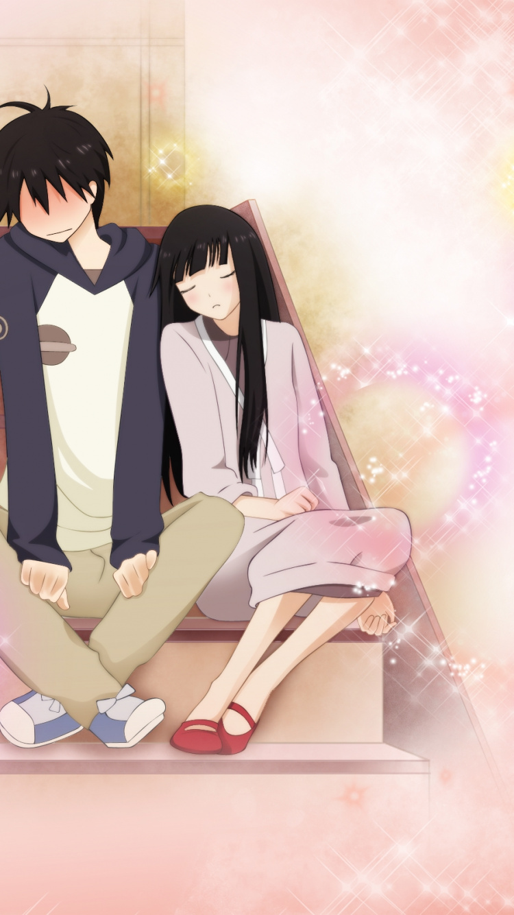 基米ni续, 粉红色, 相互作用, 漫画家, 情感 壁纸 750x1334 允许