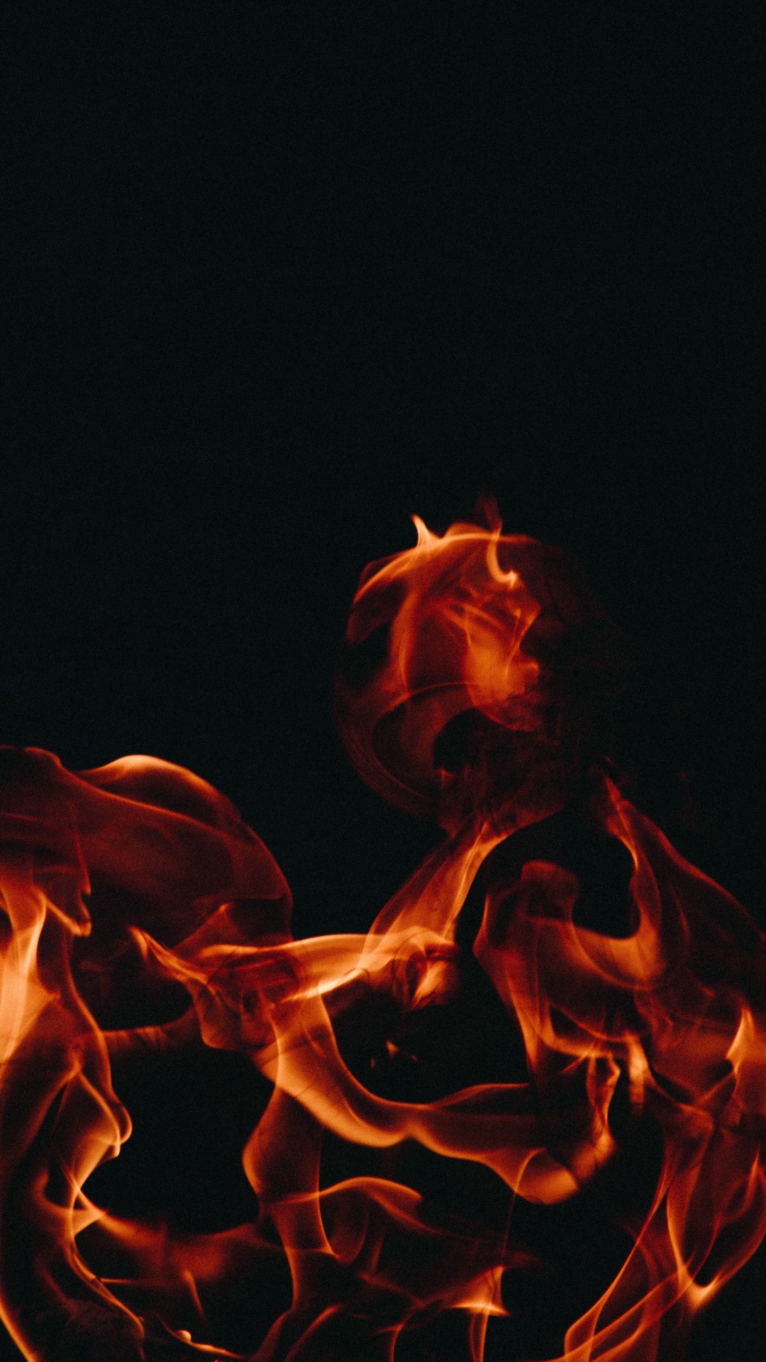 Illustration de Fumée Rouge et Orange. Wallpaper in 1080x1920 Resolution