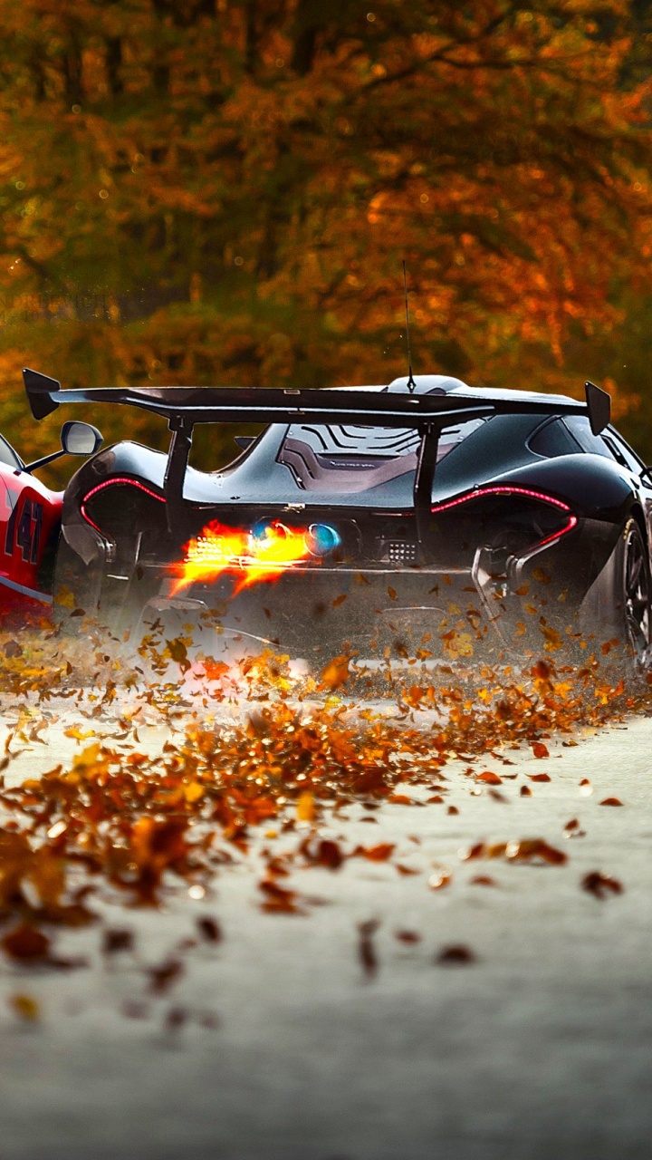 Chevrolet Camaro Rouge et Noir Sur Route Pendant la Journée. Wallpaper in 720x1280 Resolution