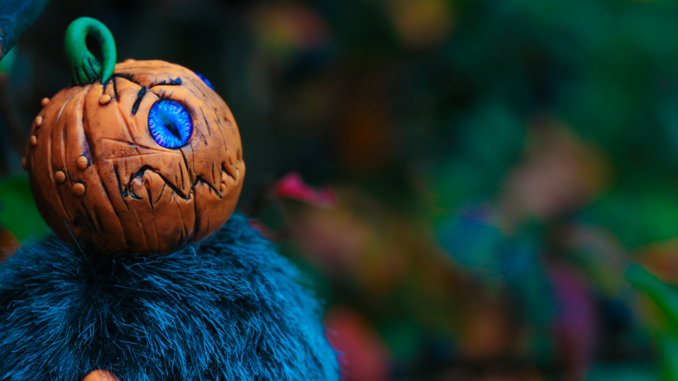 Sonrisa, Jack O'lantern, Calabaza, Blog, de Cerca. Wallpaper in 1366x768 Resolution