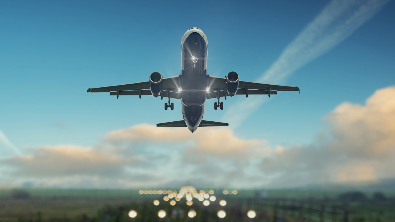 航班, 航空公司, 航空, 飞机起飞, 空中旅行 壁纸 1366x768 允许