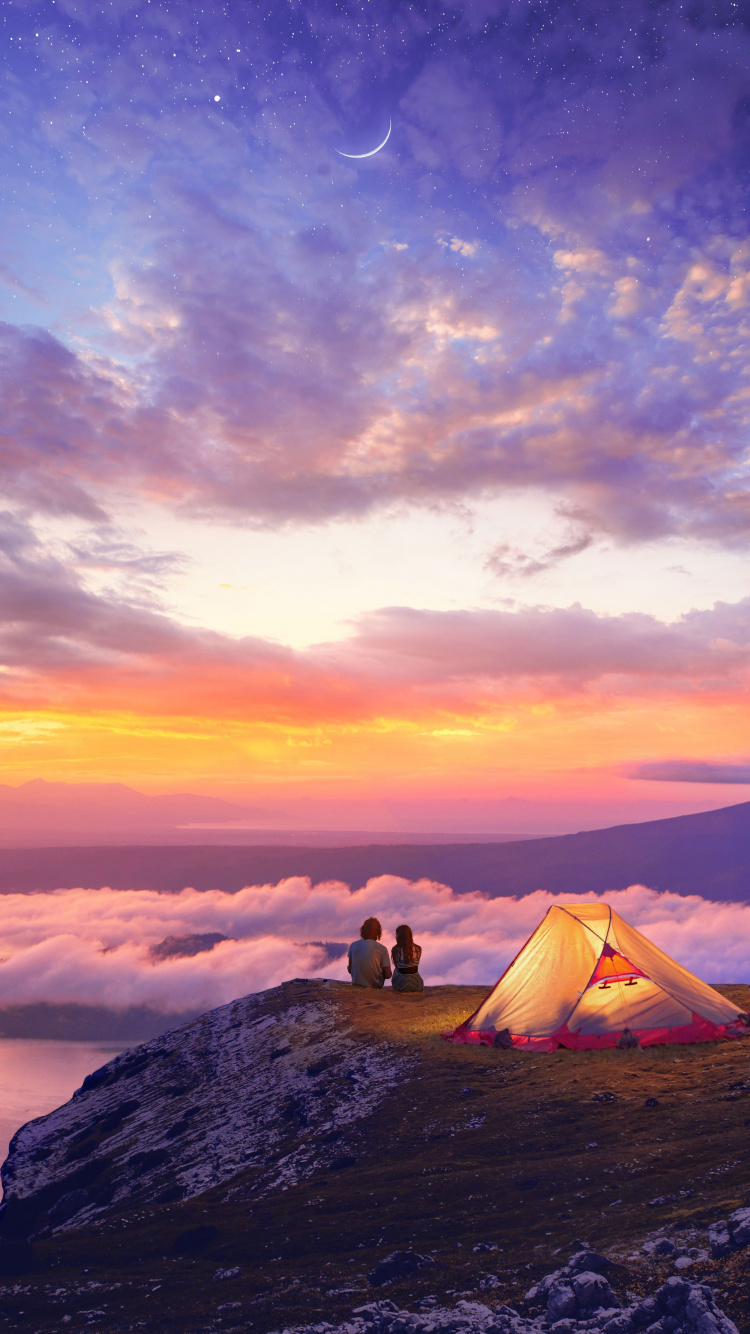 Shakhe Nabat, Art, Cloud, Atmosphere, Tent. Wallpaper in 750x1334 Resolution