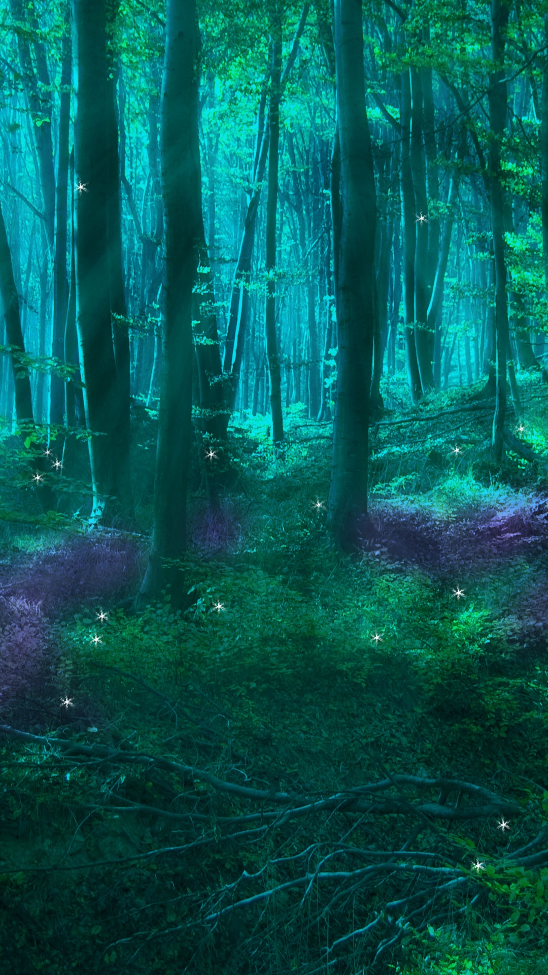 童话, 森林, 性质, 绿色的, 自然环境 壁纸 1080x1920 允许
