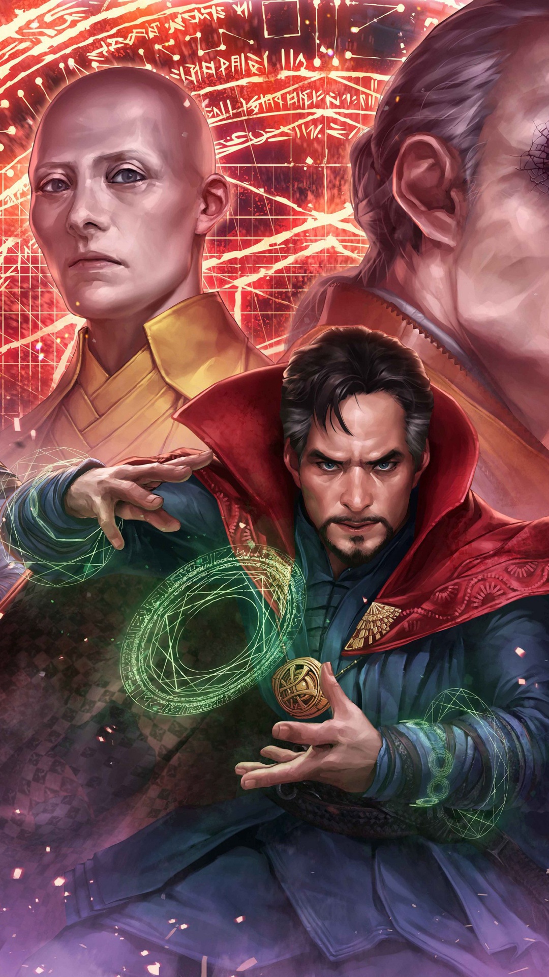 Marvel Lucha Futura, Doctor Extraño, Superhéroe, Antiguo, Ilustración. Wallpaper in 1080x1920 Resolution