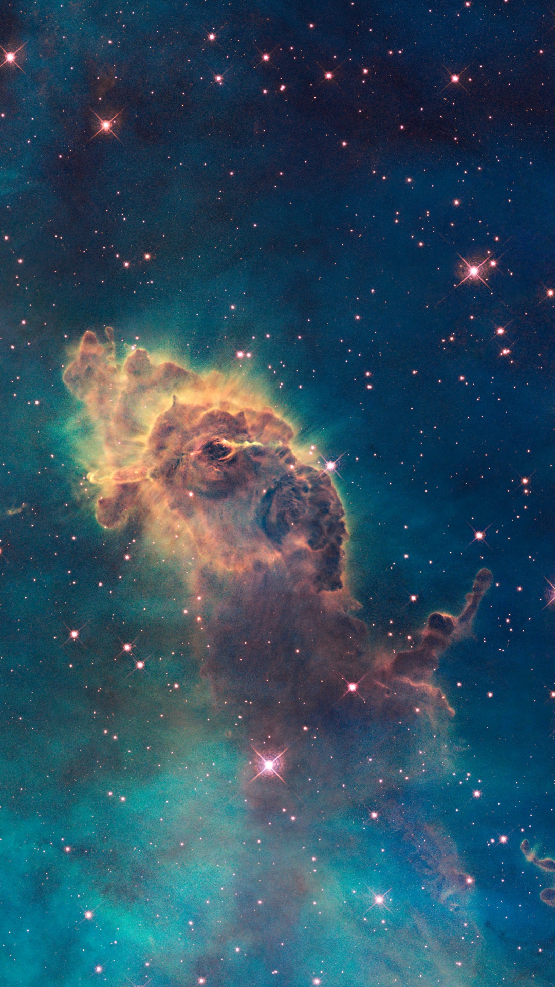 Carina Nebula, Nebula, Galaxy, Star, Hubble Space Telescope. Wallpaper in 1080x1920 Resolution