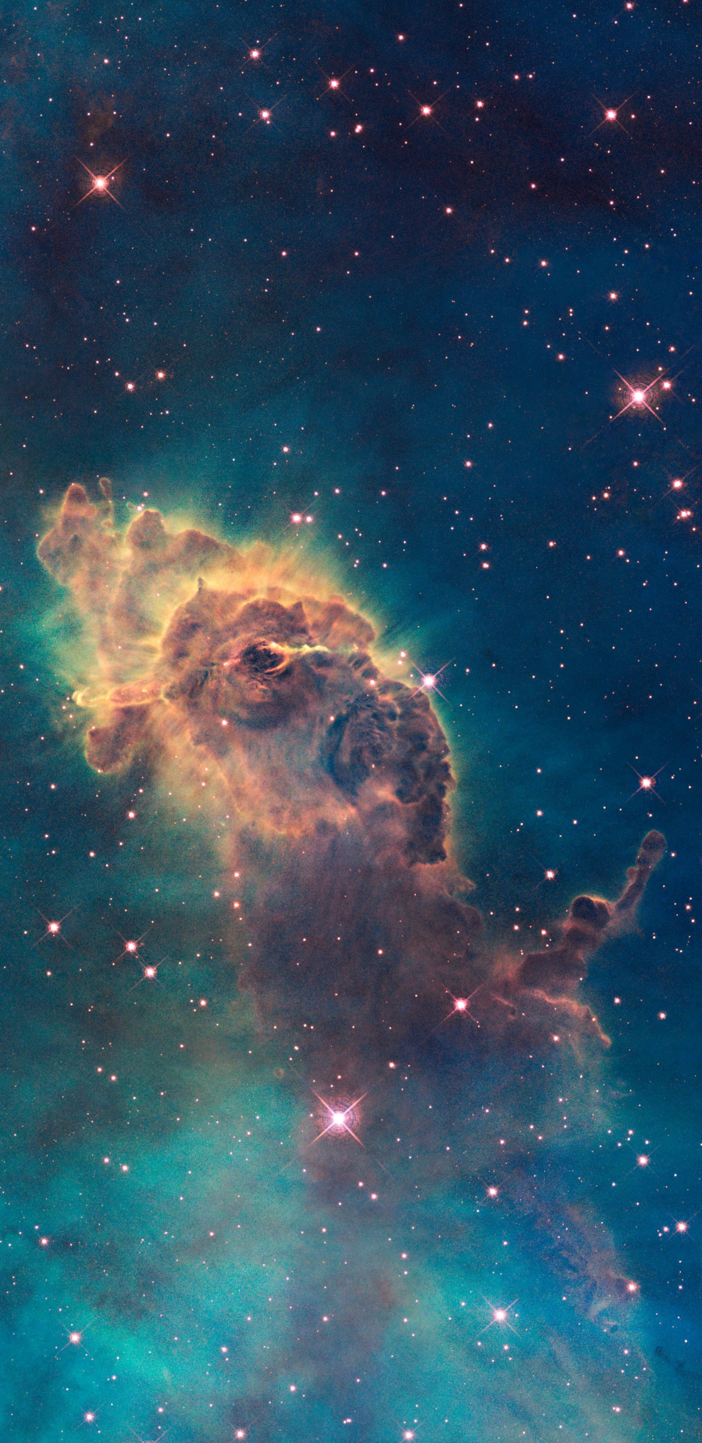 Carina Nebula, Nebula, Galaxy, Star, Hubble Space Telescope. Wallpaper in 1440x2960 Resolution