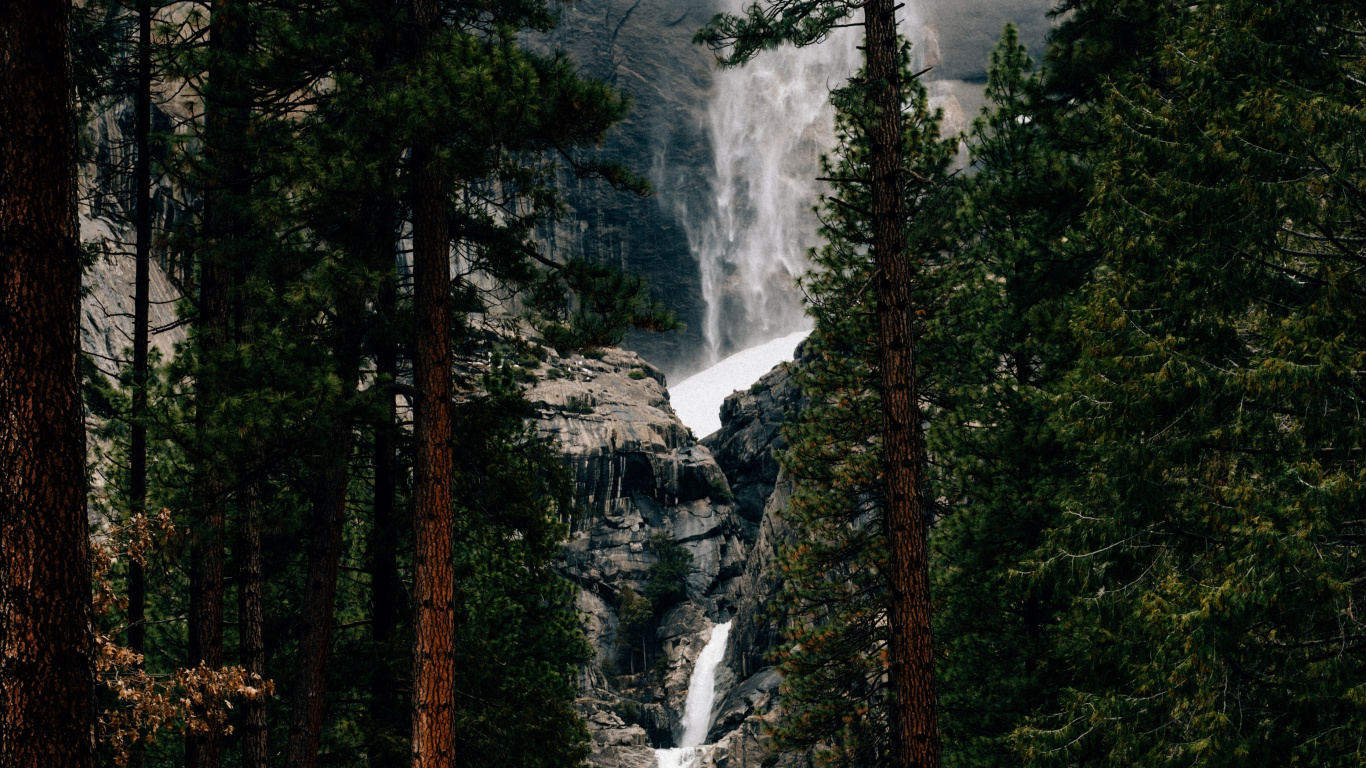 Waterfall, Body of Water, Nature, Natural Landscape, Water. Wallpaper in 1366x768 Resolution