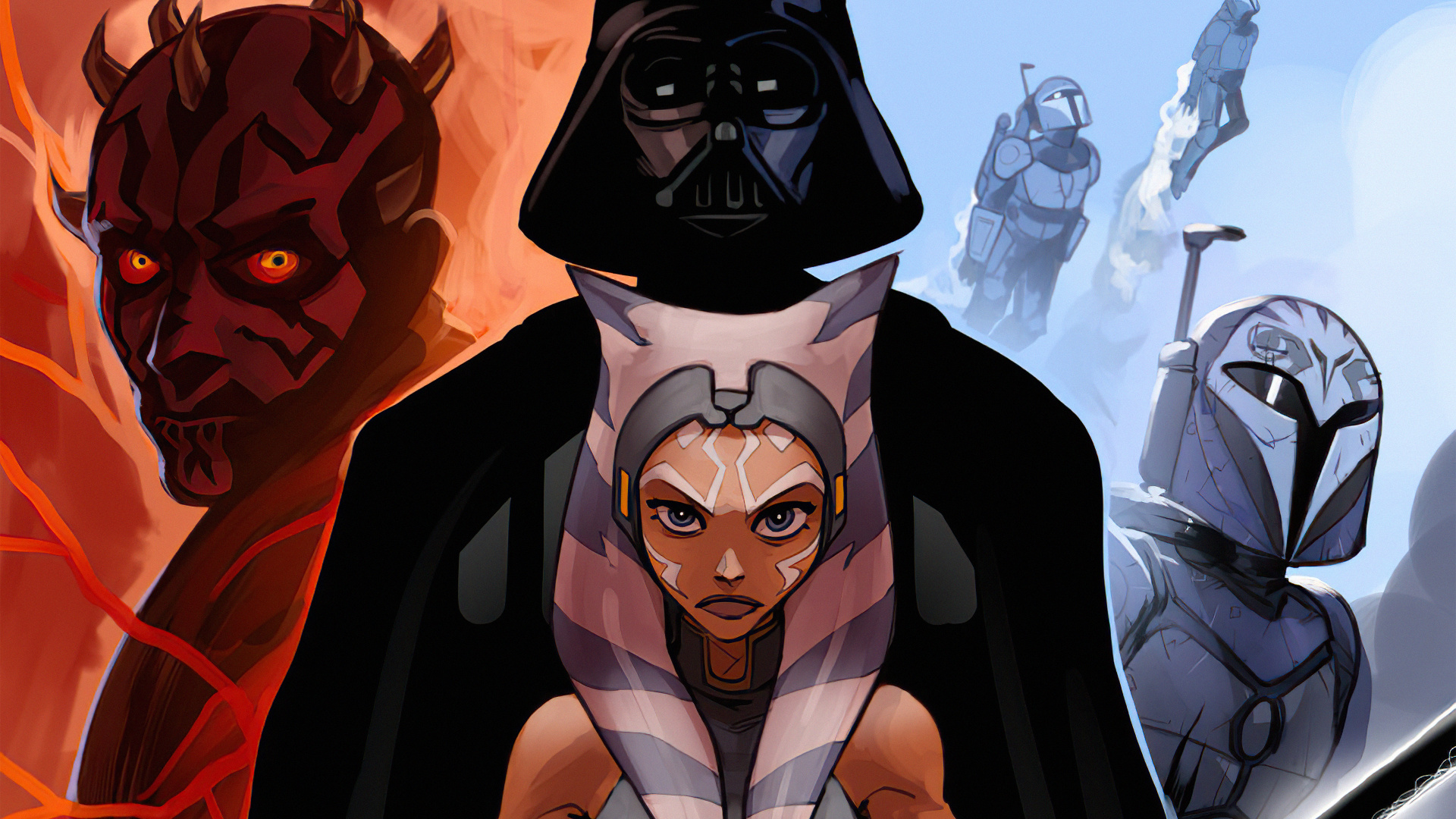 Darth Maul Darth Vader, David Prowse, Darth Vader, Darth Maul, Star Wars The Clone Wars. Wallpaper in 1920x1080 Resolution
