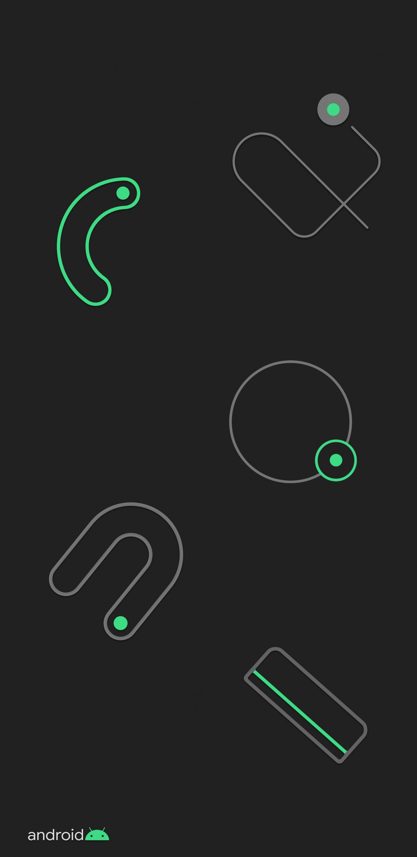 Google, Google Pixel 4, Circle, Green, Text. Wallpaper in 1440x2960 Resolution