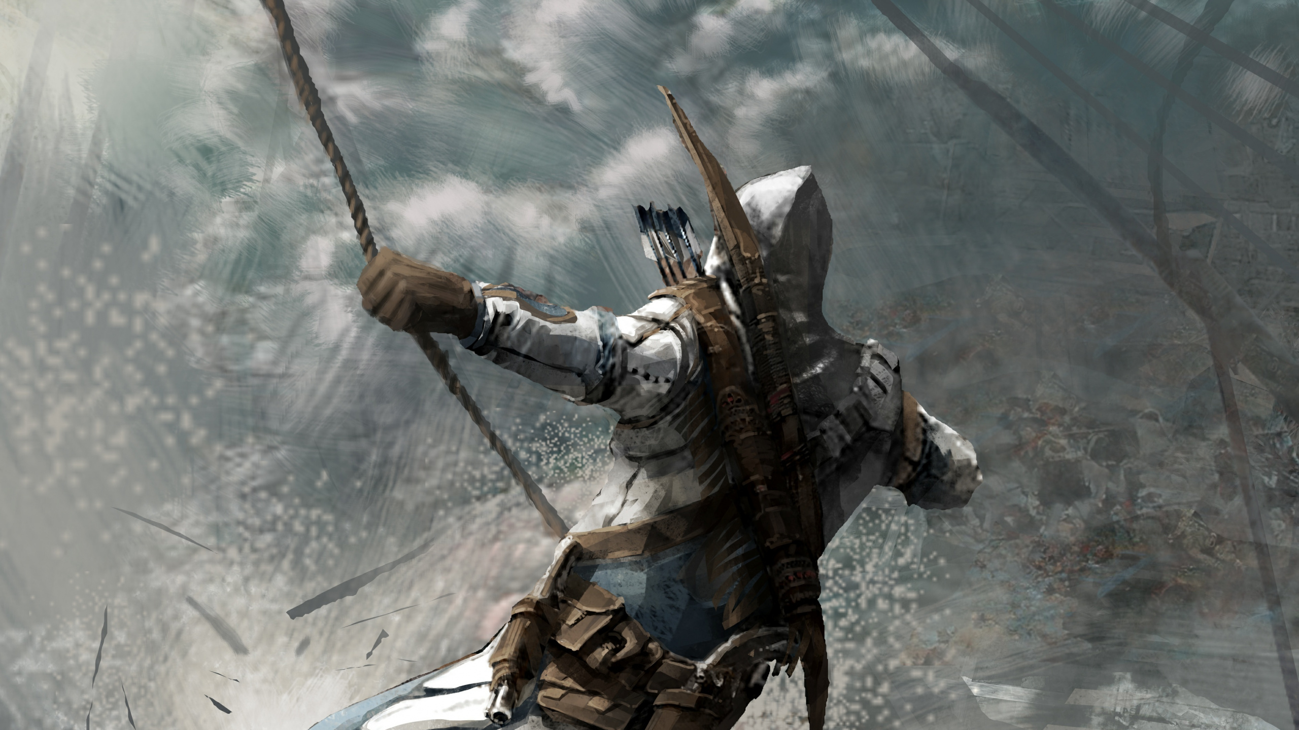 Assassins Creed III, Assassins Creed, Ezio Auditore, Connor Kenway, Ubisoft. Wallpaper in 2560x1440 Resolution
