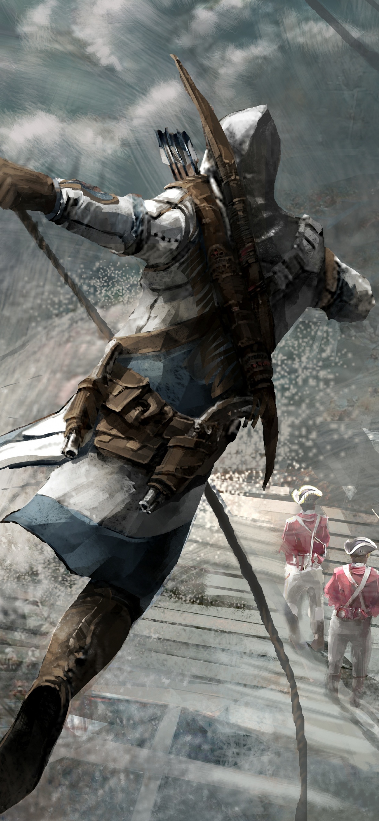 Assassins Creed III, Assassins Creed, Ezio Auditore, Connor Kenway, Ubisoft. Wallpaper in 1242x2688 Resolution