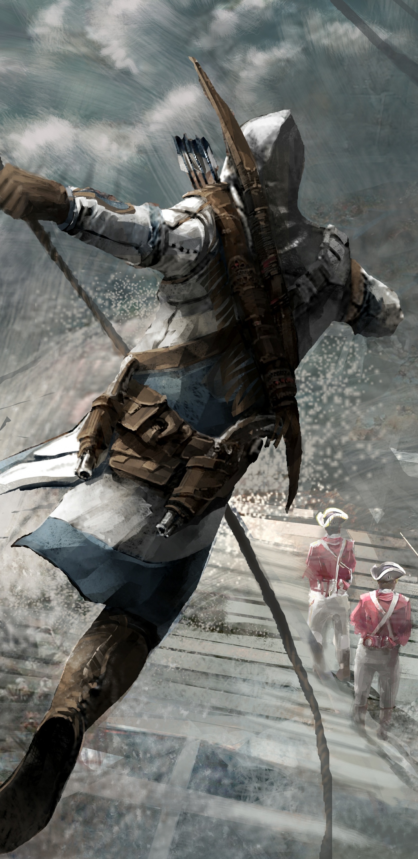 Assassins Creed III, Assassins Creed, Ezio Auditore, Connor Kenway, Ubisoft. Wallpaper in 1440x2960 Resolution