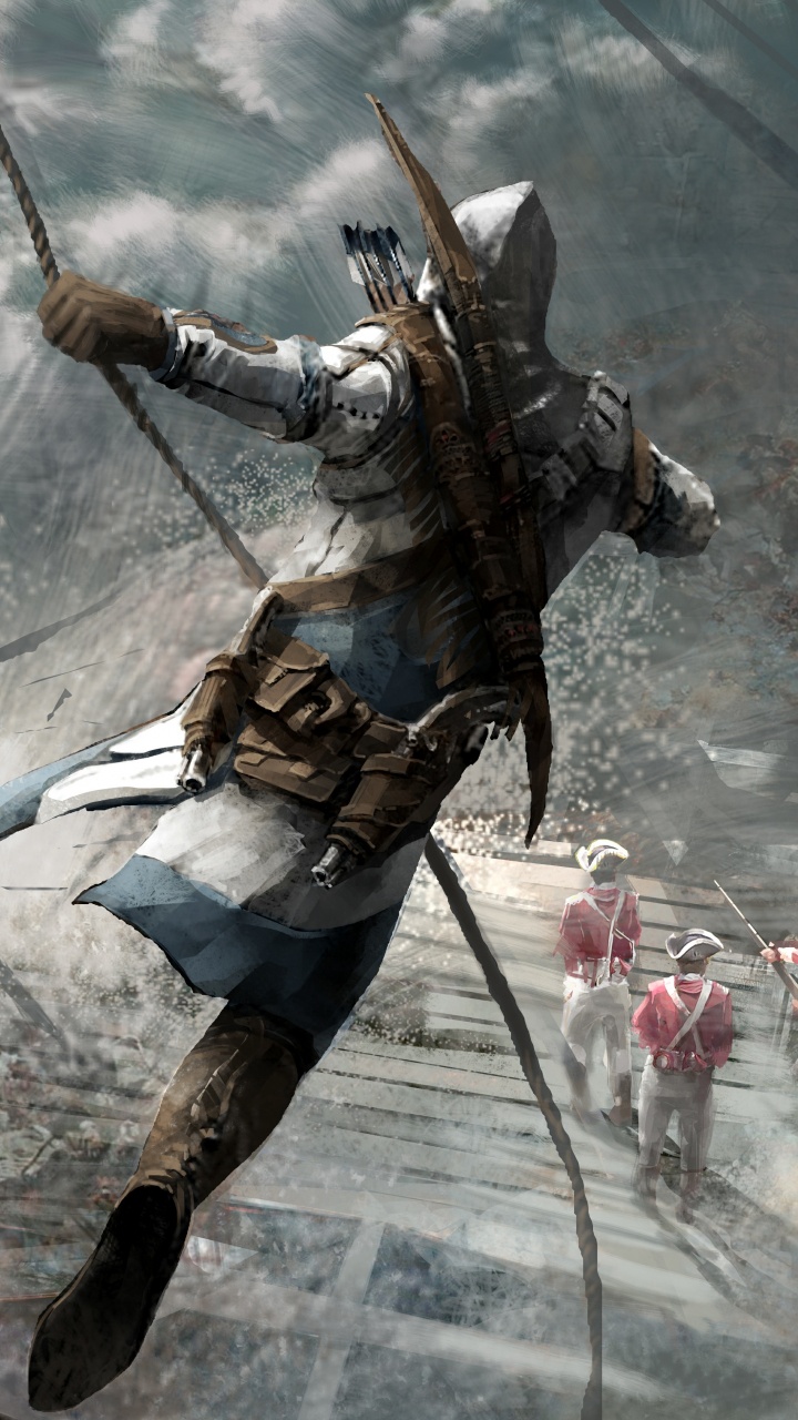 Assassins Creed III, Assassins Creed, Ezio Auditore, Connor Kenway, Ubisoft. Wallpaper in 720x1280 Resolution