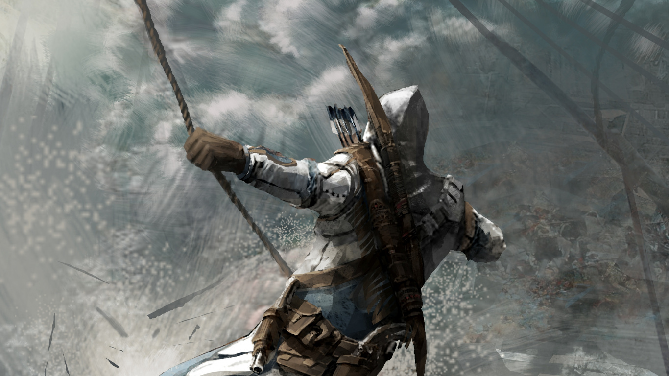 Assassins Creed III, Assassins Creed, Ezio Auditore, Connor Kenway, Ubisoft. Wallpaper in 1366x768 Resolution