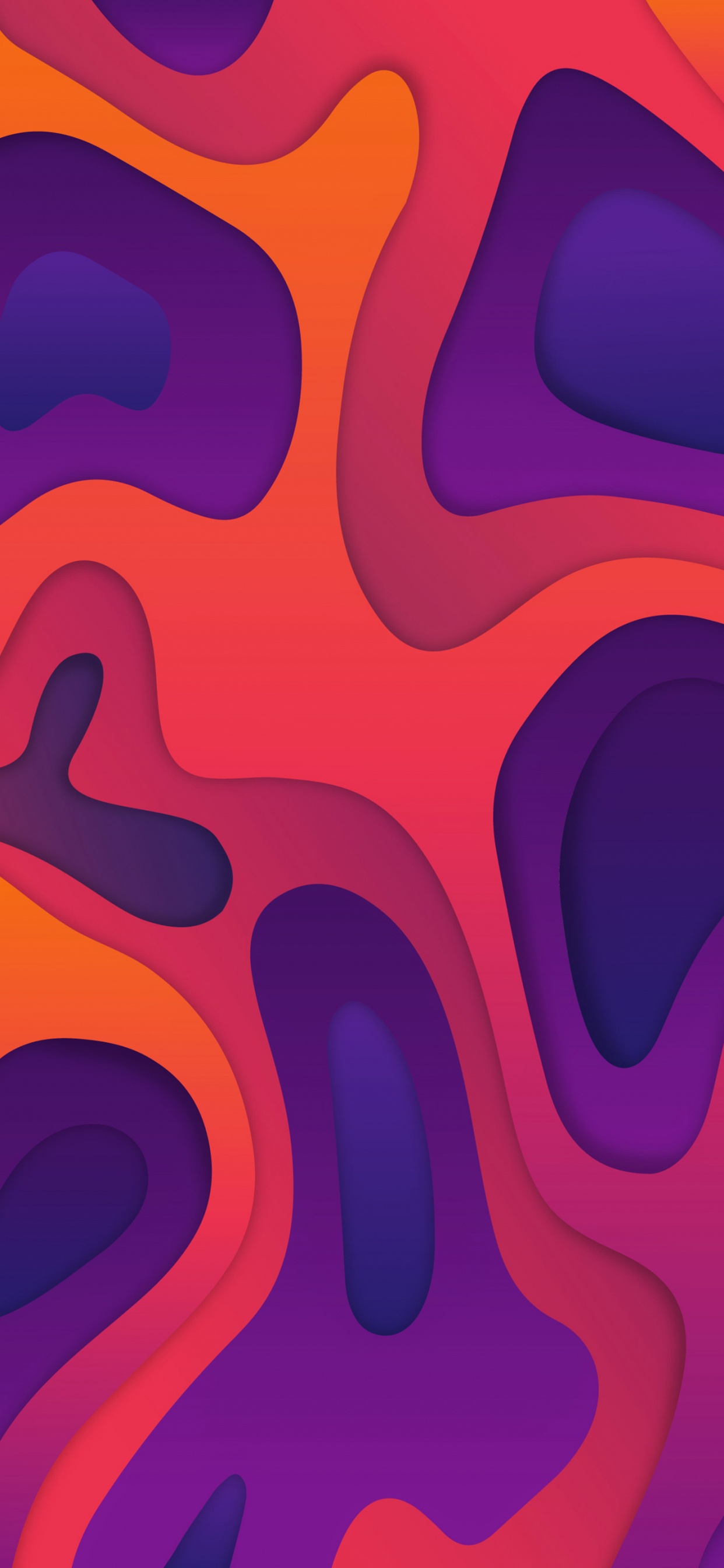 Patrón, Ios 16, Morado, Naranja, Arte. Wallpaper in 1242x2688 Resolution
